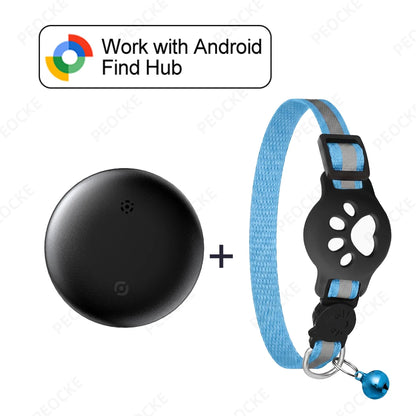 Smart Location Tag Works with Google Find Hub Android GPS Tracker With Cat Collar Item Finder Wallet Suitcase Pets Bag Luggage