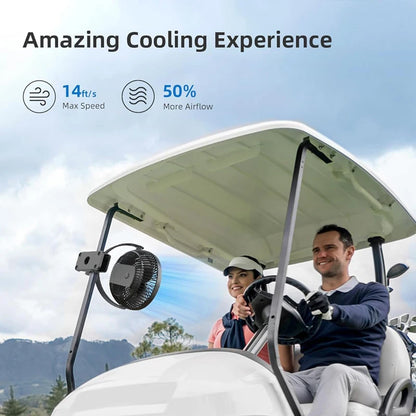OPOLAR Rechargeable 8inch Clip Fan Strong Silent Wind Mini USB Fan Sturdy Clamp for Baby Stroller Camping Home Outdoor 10,000mAh