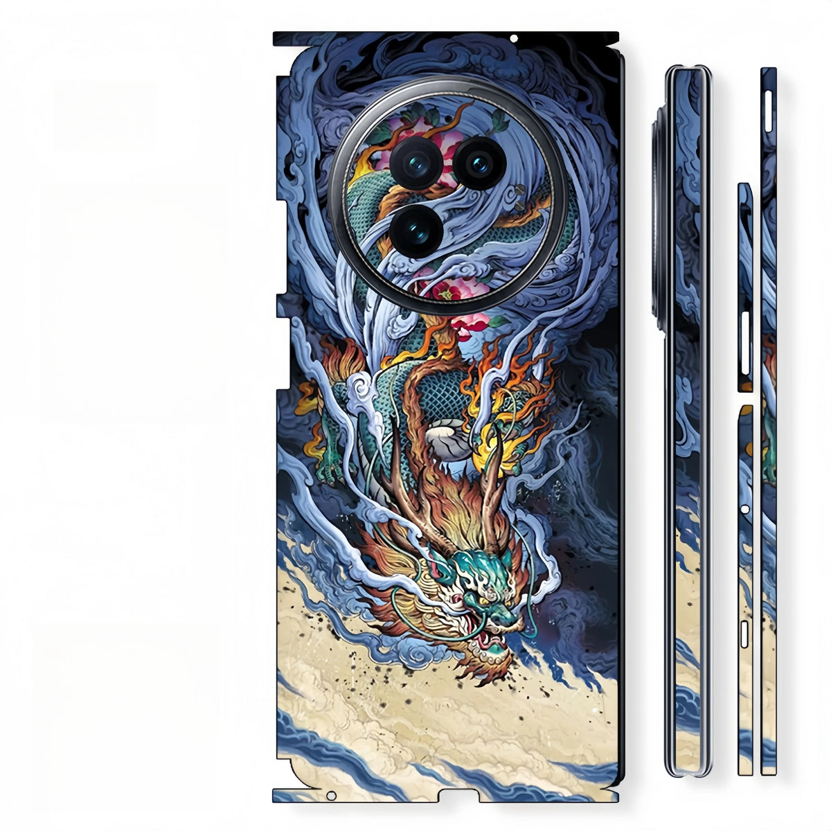 Colorful Sticker for VIVO X FOLD3 2 FOLD 5 Back Screen Protector with Hing Side Skin  Protective Film