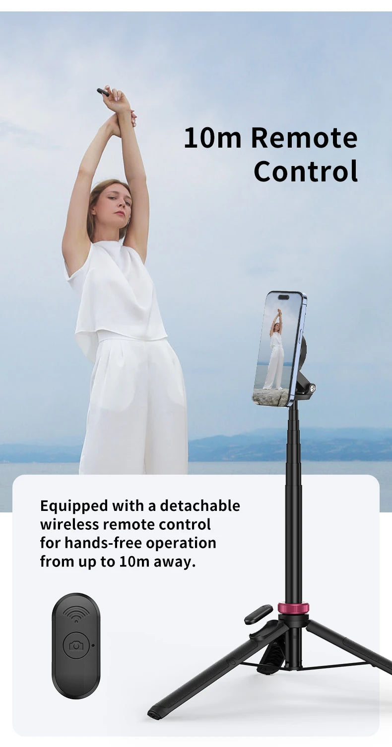 Ulanzi MT-84 Portable Bluetooth Selfie Stick Smartphone Tripod Quick Release With Wireless Bluetooth Controller For iPhone 15 14