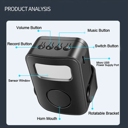 Intelligent Welcome Doorbell Infrared Sensor Welcome Device with Recording Function Smart Home Door Alarm For Store Office Hotel
