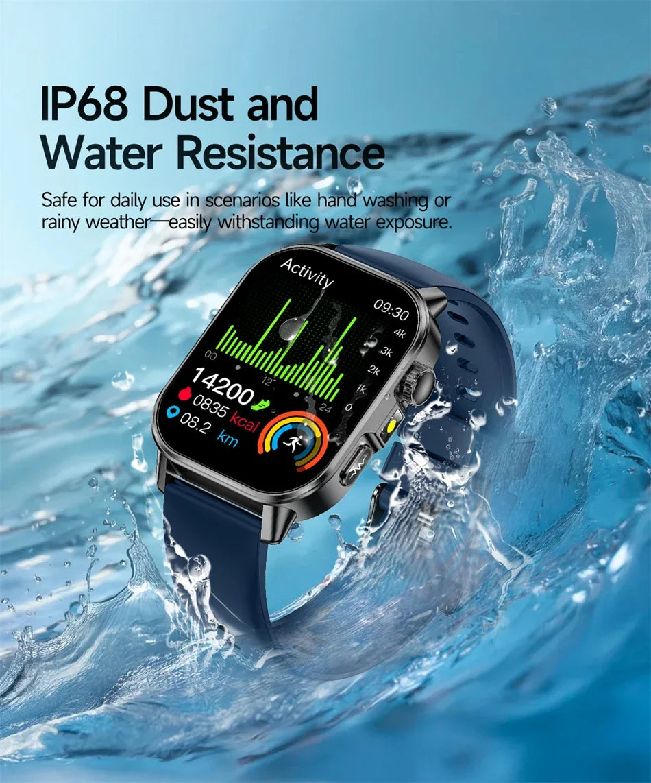 2026 New Professional-Grade Health Smart Watch Men ECG BP HR Uric Acid Lipid BMI Body Analysis Bluetooth Call Smartwatch Women