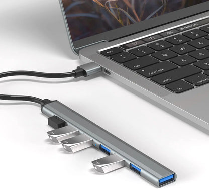 USB HUB Dock 3.0 7 Port USB 2.0 3.0 Hub Multi Splitter Adapter OTG Type C HUB For Lenovo HUAWEI Xiaomi Macbook Aluminum Alloy