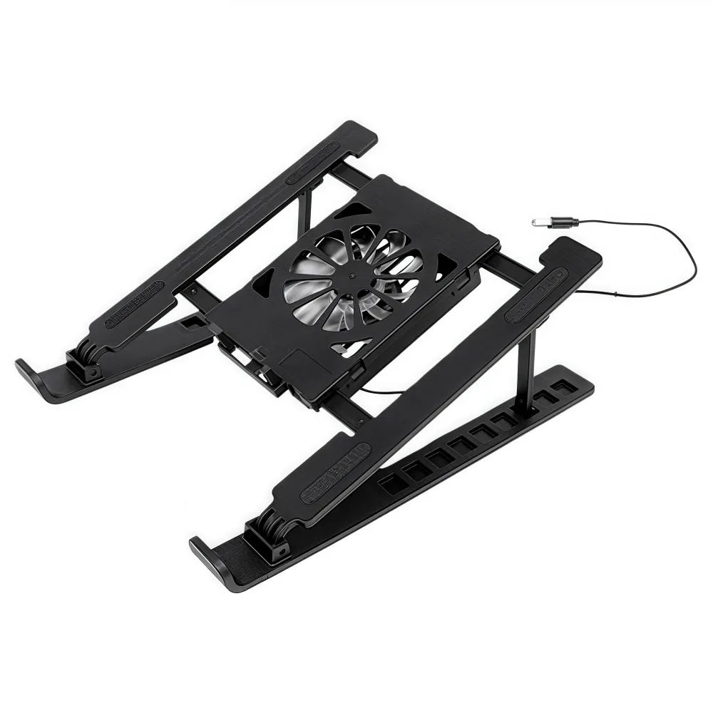 Universal Laptop Cooling Stand Adjustable with Fan Laptop Lift Stand Multi-High Adjustment Portable TabletPC Hanging Holder