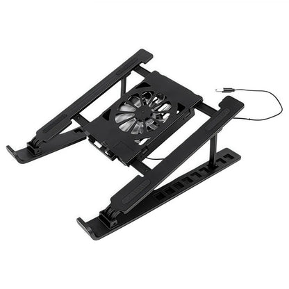 Universal Laptop Cooling Stand Adjustable with Fan Laptop Lift Stand Multi-High Adjustment Portable TabletPC Hanging Holder