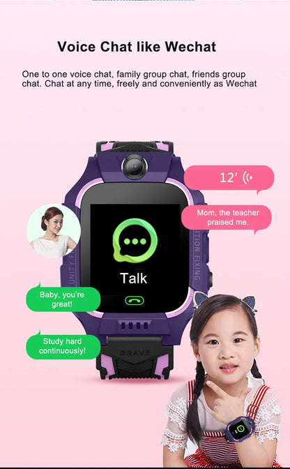2026 New 2G Kids Smart Watch Sim Card Call HD Camera GPS Location SOS IP68 Waterproof LED Flashlight Smart Watch Boys Girls Ht23