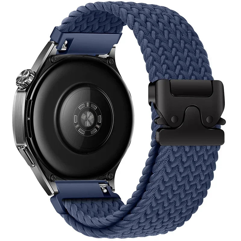 Nylon Braided Loop Strap For Huawei Watch 5 46mm GT5-4-3 Parachute Buckle Flexible Wristband For Samsung Watch 7/6/5/4 Bracelet