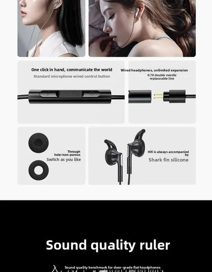 FiiO FF1 Wired in Ear Headphones Ergonomics Lightweight Portable Earbuds Beryllium Plated Diaphragm Detachable Cable Headphones
