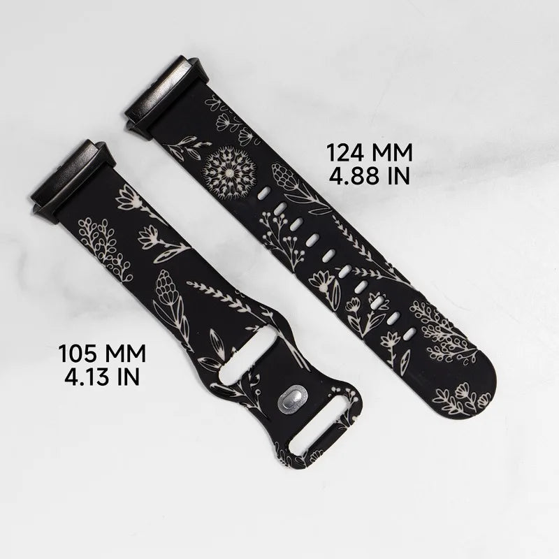 Flower Design Engraved Silicone Strap For Redmi Watch 3 /3 Lite /3 Active Two-tone Silicone Sport Strap For Redmi Watch3