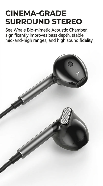 For Samsung Earphones HiFi Surround Sound With Mic Volume Control Type C 3.5mm Music Wired Headphones For Galaxy S26 S25 S24 S23