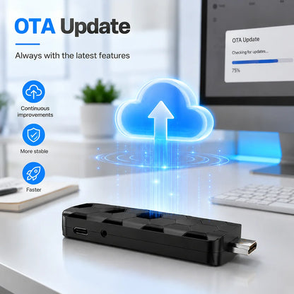 4K 8K UHD R3+ Streaming TV Stick Android 16, 8GB+128GB Storage WiFi6 Bluetooth 5.0 Built-in Google Assistant