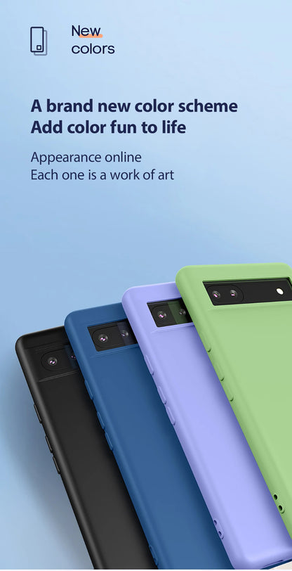 Luxury Original Liquid Silicone Cases for Google Pixel 9 8 6 7 Pro XL Shockproof Case for Google Pixel 8A 7A 6A Soft Phone Cover