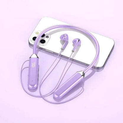 Wireless Neckband Earphones Bluetooth 5.3 Headphones Gaming Power Display Headset TWS Earbuds Sport Headset With Mic