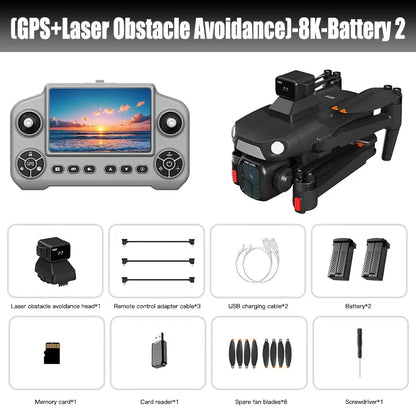 Original A1R 3S GPS Drone 8K Profesional Brushless Laser obstacle avoidance Aerial Optical Foldable Quadcopter Mini 4K Dron