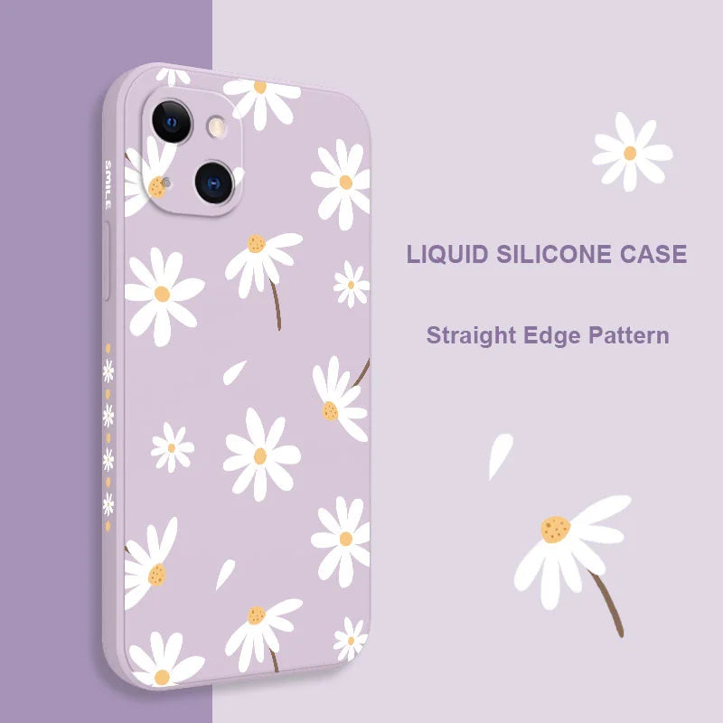 Plain Daisies Phone Case For iPhone 17 17 Air 16 16e 15 14 13 12 11 Pro Max Mini X XR XS MAX SE2020 8 7 Plus 6 6S Plus Cover
