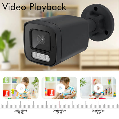 Ultra HD 4K 8MP POE IP Camera Two Way Audio Full Color Night Vision Outdoor Metal 5MP 4MP Bullet CCTV Home Security Camera
