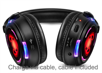 Best Silent Disco Headset Party System LED Flashing Headphones with 3-CH 500M  Transmitter- RF Wireless For iPod MP3 DJ Music