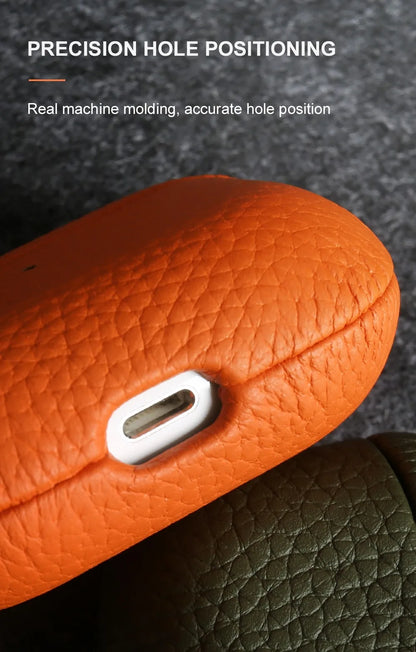 For Airpods Pro Case 100% Genuine Leather Case For Airpods 3 / 2 / Pro2 Protection Box Cases AirPods Case Cowhide Charging Box