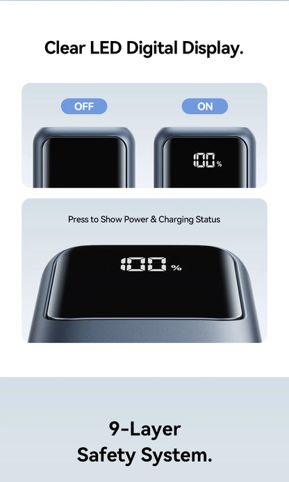Vention 10000mAh Mini Power Bank 22.5W Fast Charging for iPhone 18 17 Magnetic Wireless Charger for Apple Watch Series 12 11