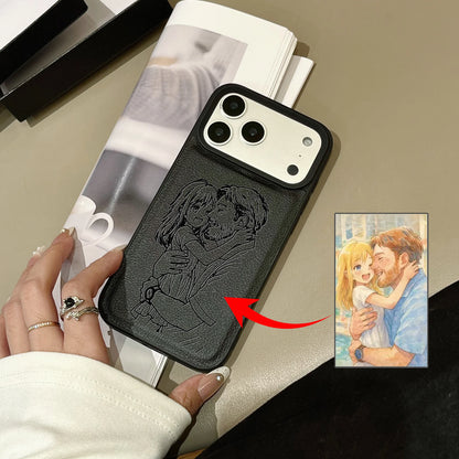 Custom Photo Image Converted to Minimalist Line Style Phone Case for iPhone 18 17 16 15 14 13 12 11 Pro Max 16 Plus 17 Air