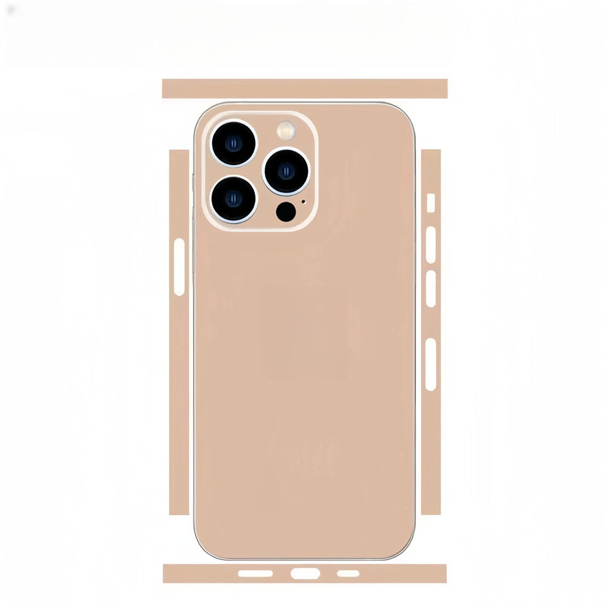 Plain Color Decal Skin for iPhone 13 14 15 16 17Pro Max Back Film Cover Wrap Rear Screen Protector Anti-scratch Durable Sticker
