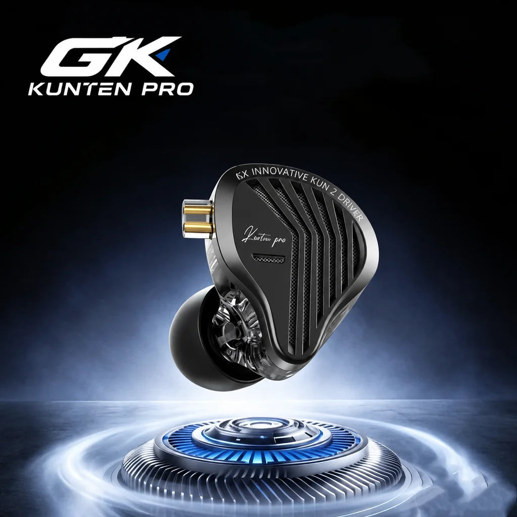 Genuine GK KUNTEN PRO HiFi In Ear Earphones Second Generation Dynamic Driver Long Stroke Bass Wired Headset For Music Audiophile