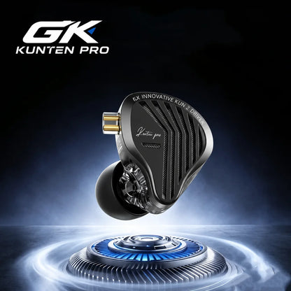Genuine GK KUNTEN PRO HiFi In Ear Earphones Second Generation Dynamic Driver Long Stroke Bass Wired Headset For Music Audiophile