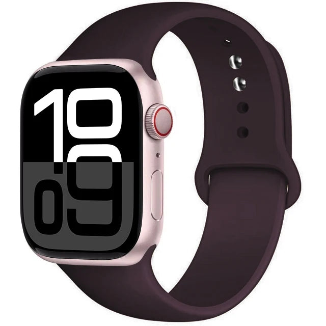 Silicone Band For Apple Watch straps 45mm 44mm 40mm 41mm 42mm-46mm sport bracelet iwatch series 8 7 6 5 SE 9 10 11 Ultra 2 49mm