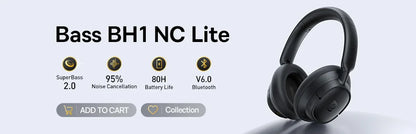 Baseus Inspire XH1 Sound by Bose ANC Wireless Headphone Bluetooth 6.1 48dB Adaptive Noise Cancellation Headset Hi-Res LDAC 100Hr
