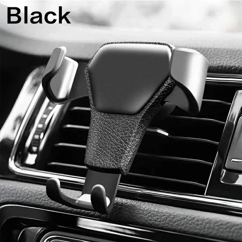 Car Phone Mount Gravity Phone Holder Air Vent Mount Anti Shake Stable Universal Car Holder One Hand Operation Automobile Cradle Compatible With Iphone Samsung Xiaomi Smartphone Auto Lock Ventilation Support Stand 360 Degree R