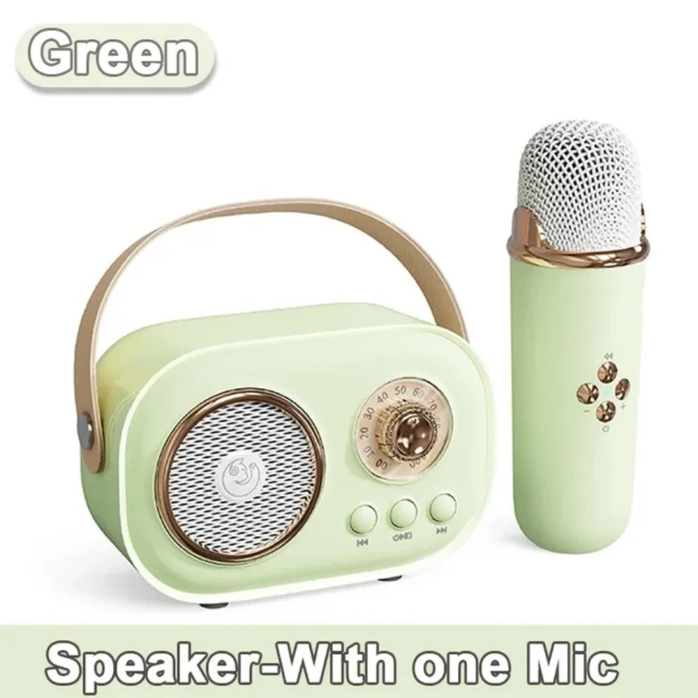 Karaoke Portable Wireless Bluetooth Speaker With Microphone Machine Radio FM Caixa De Som Mini Sound Box Music Small Column Mp3