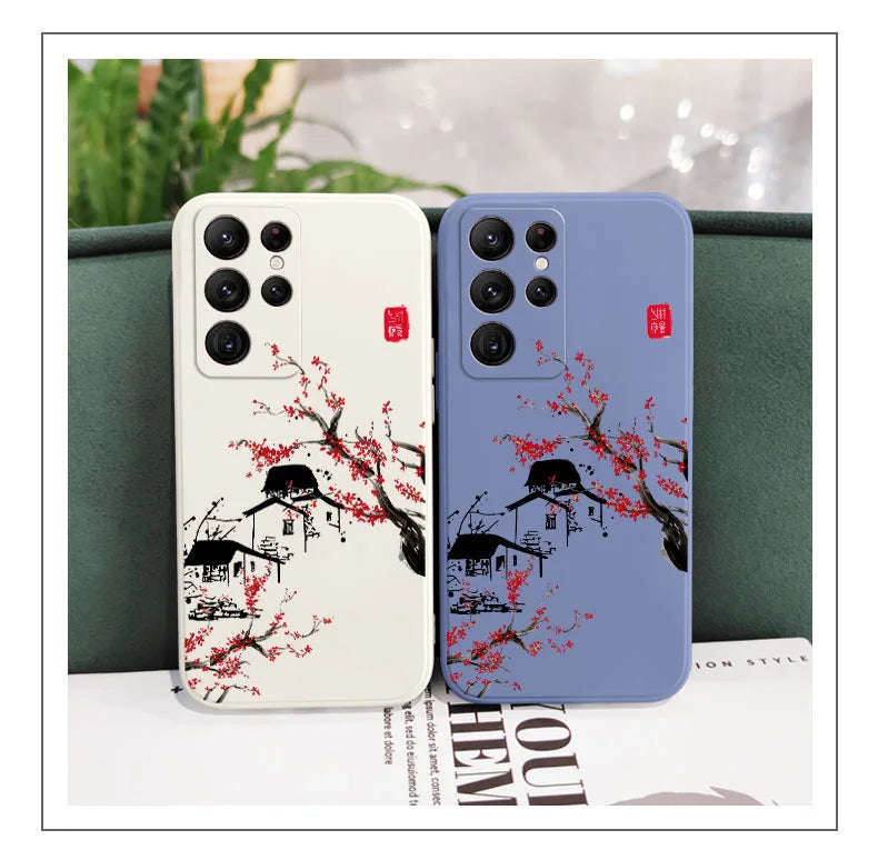 Field Wind Phone Case For Samsung Galaxy S25FE  S24 S23 S22 S21 S20 S10 S10E S9 Ultra Plus FE Note 20 Ultra 10 9 Plus Cover