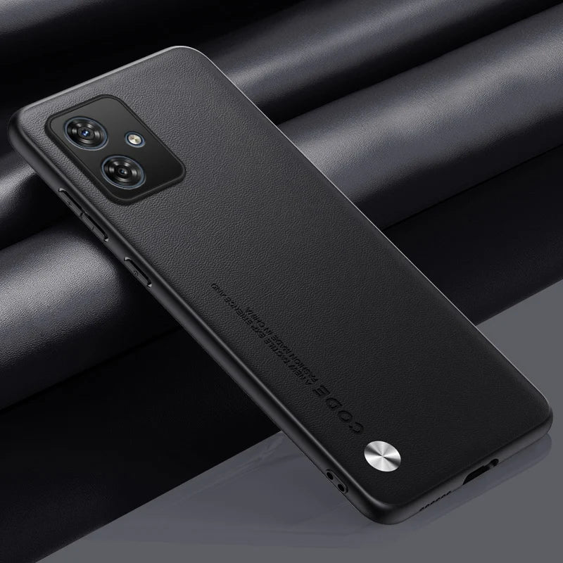 Luxury PU Leather Case For Motorola Moto G54 G64 Back Cover Matte Silicone Full Protection Phone Case For Motorola G64 G54 5G