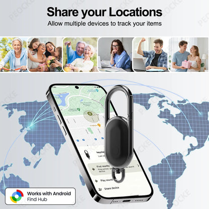 1-4 Pack Android Alternative to AirTag Smart Keychain Tag Anti-Lost GPS Tracker Bluetooth Locator Works With Google Find Hub