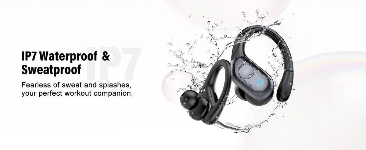 Wireless Bluetooth 5.4 Earbuds High Quality Sound and Noise Reduction Mic, 75H Playtime, Power Display, IPX7 Waterproof Earphone