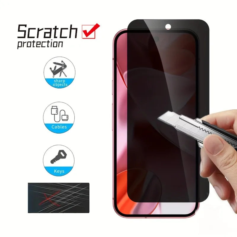 2Pcs Anti Peeping Tempered Glass Screen Protectors For Google Pixel 9 Pro XL 8 8a 7 7a 6 6a Pro 5a 4 XL Protective Glass
