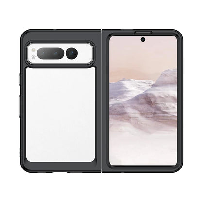 For Google Pixel Fold Case Luxury Silicone Clear Bumper For Pixel Fold Capa TPU Shockproof Case For Google Pixel Fold Cover