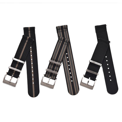New Ribbed Nylon Watch Strap 18mm 20mm 22mm Qucik Release Straps Military Sports Watchband Fabric Strap for Omega/Smart/Samsung