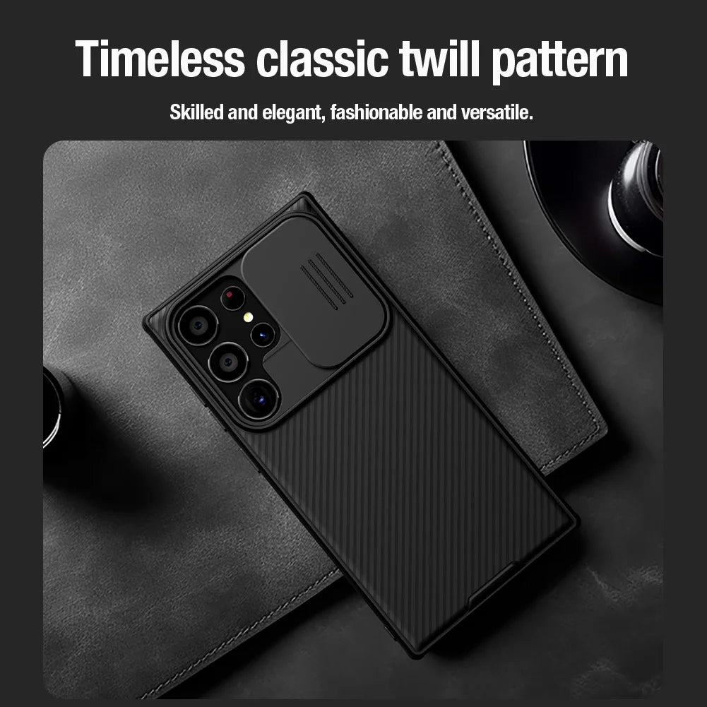 for Samsung Galaxy S26 S25 S24 S23 S22 Ultra Edge Case Nillkin CamShield Slide Camera Cover for S24 FE S23 Plus Lens Cases