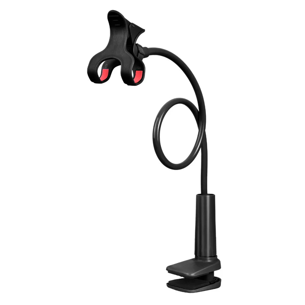 Lazy Phone Holder, Flexible Gooseneck Bed Clamp Stand, 360 Rotatable Cellphone Bracket Mount for Travel Office Live