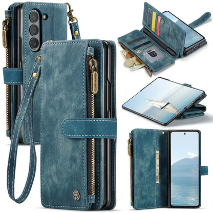 Leather Case for Samsung Galaxy Z Fold 8 7 6 Fold 5 4 3 Flip Purse Book Coque Retro Wallet Vintage Card Slots S-pen Holder