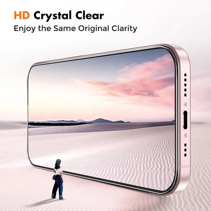 Clear Case for iPhone 16 15 14 13 12 11 Pro Max Mini X XR Xs Shockproof Soft TPU Bumper Back Case With Tempered Glass Slim Cover