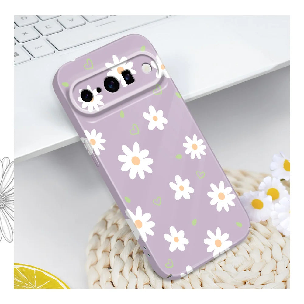 Tender Daisy Phone Case For Google Pixel 10 9 9A 8 8A 7 7A Pro XL 5G Film Hard Cover