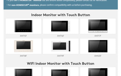 XC112F-3 HD IP65 Doorbell Camera with 3 Call Buttons for 4 Wire 1080P Tuya APP Video Door Phone Intercom Home Security 3 Flats