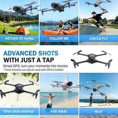 ZNLYRION YL059 GPS Foldable Drone With Large Screen Remote 180 Electric Adjustable Camera All Round Obstacle Avoidance Brushless Motor 5G FPV RC Quadcopter