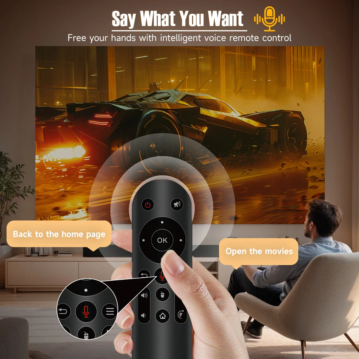 Magcubic Native 1080P 650ANSI 8K Android 14 L018 360° Projector With Auto Keystone Focus Air Mouse Wifi6 BT5.4 Portable Outdoor