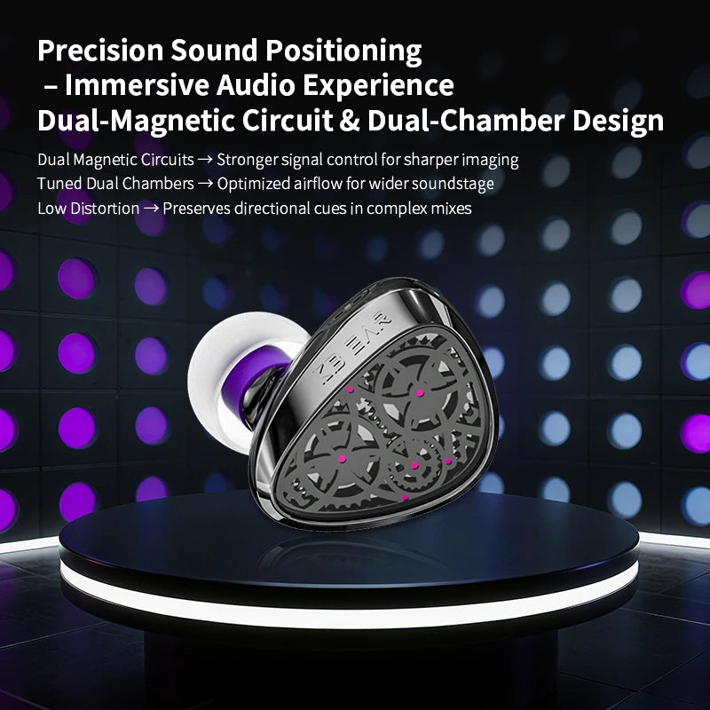 KBEAR Tourbillon-Pro TB-PRO In-Earphone 10mm DD High Resolution TypeC HIFI Wired Earbuds PU+PEEK+DLC Composite Diaphragm