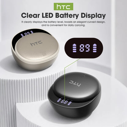 Micro Sleep Wireless Earbuds HTC NE97 Bluetooth 5.3 Pain-Free Fit 18H Playtime Friendly Earphones Soft Sound Side-Sleep