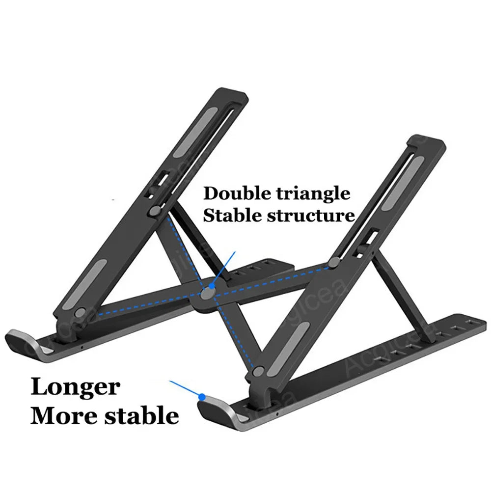 Foldable Laptop Stand 7 Levels ABS Portable Tablet Computer Bracket Universal Pad PC Holder for Macbook Apple  Air Pro Lenovo
