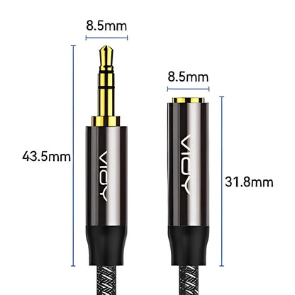 3.5mm AUX Stereo Audio Cable Male To Female Headphone Extension Cables for Earphone IPad Smartphone Tablet Media Player Etc